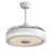 42 Inch Modern Invisible Ceiling Fan, 120V 3 ABS Blades Remote Control Reversible DC Motor With 32W Led Light