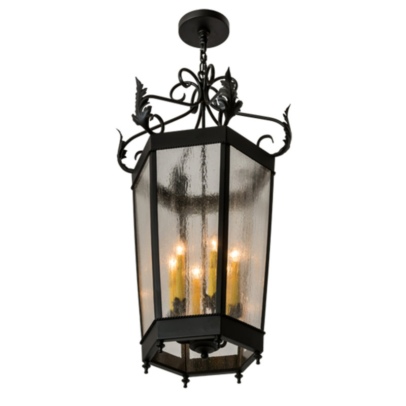 Lustre géométrique à 6 lumières Regency
