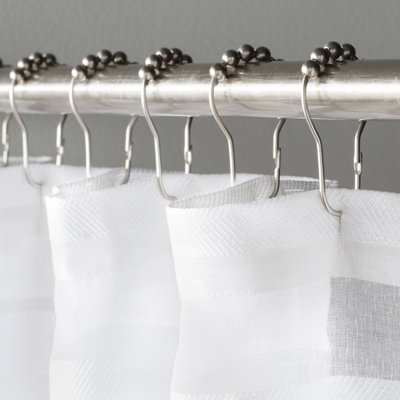 Wayfair Basics Metal Beaded Roller Shower Curtain Rings