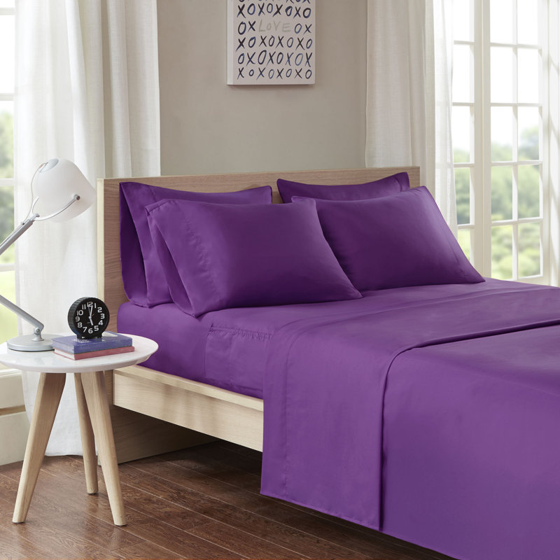 Charcoal Full Microfiber Sheet Set with Side Storage Pockets