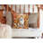 Manx Cat in Fall Leaves Throw Pillow-112679530