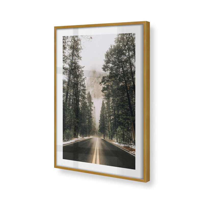«Woodland Journey», dans un cadre,, H 25,25 po x l 19,25 po x P 1,25 po, Cadre doré poli
