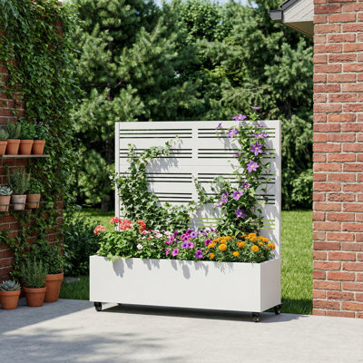 Eural Metal Planter Box with Wheels