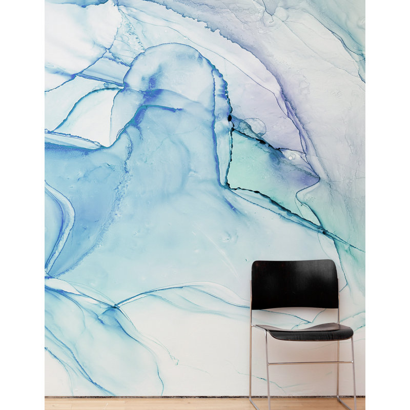 Murale agate encre Irton, L 108 po x l 144 po