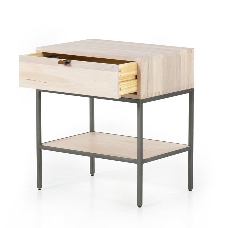 Trey 1 - Drawer Solid Wood Nightstand
