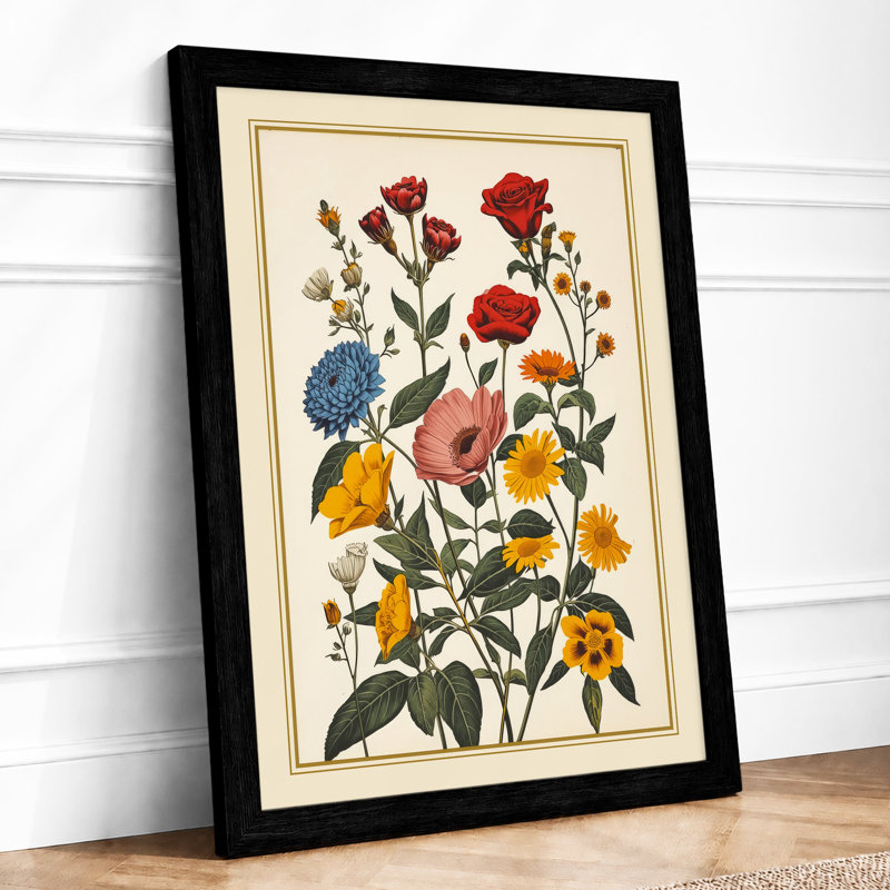 Study Botanical - Framed Print, A3 - 42.0 x 29.7 cm, Black