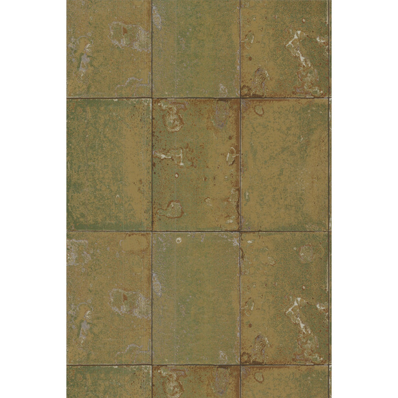 Foundation Antique Mirror Stone Wallpaper Roll, Antique Gold