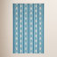 Button Blue Hand-Hooked Striped Wool Rug