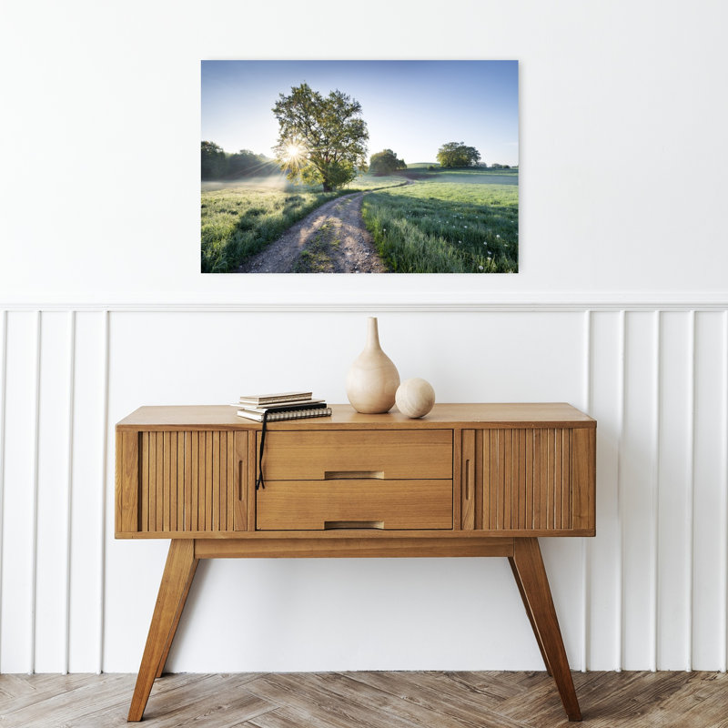 «Spring Path Peaceful Serene Tranquil Landscape Spring», impression murale, 16" H x 24" W