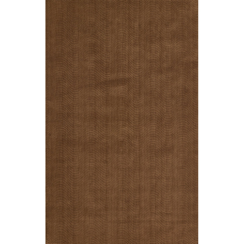 AllModern Contour Hand Loomed Wool Geometric Mocha Area Rug, Rectangle 2' x 3'