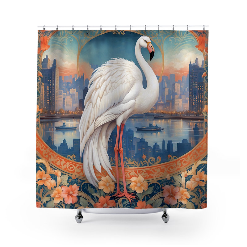 Rideau de douche Anay Flamingo