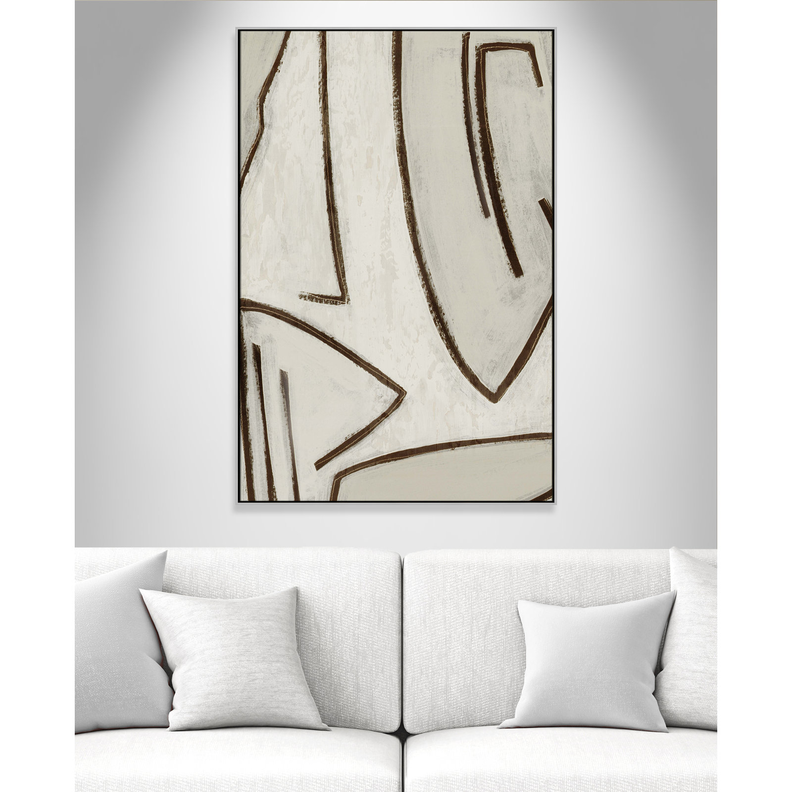 Line Work "Line Work II" Print, 41.5" W x 61.5" H, Silver