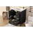 24" Modern Bathroom Vanity With Ceramic Sink, Soft-Close Door, 3 Drawers, Gold Handles, And Door-Mounted Rack For Space-Saving Storage-1546906392