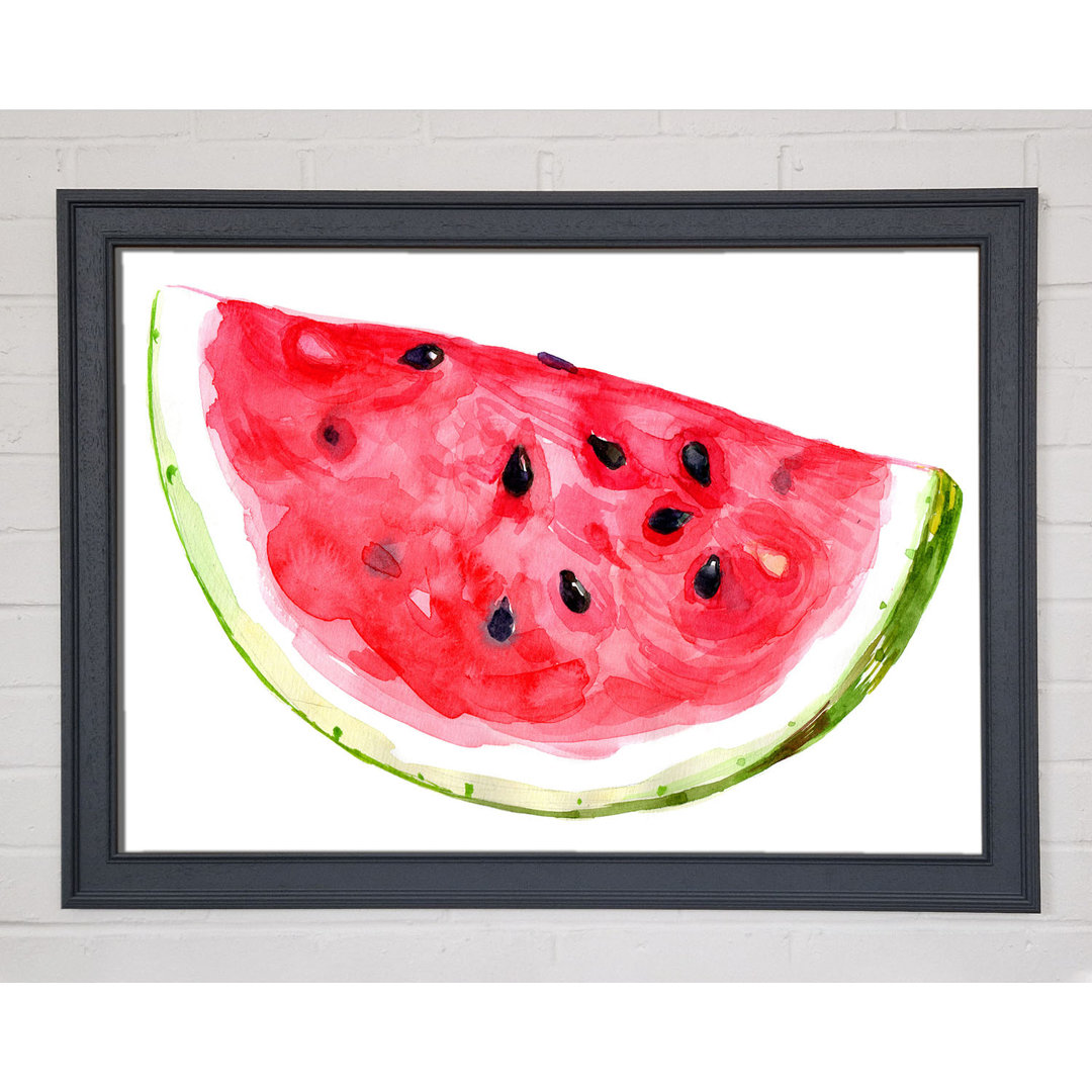 Aquarell Wassermelone - Einzelner Bilderrahmen Kunstdrucke