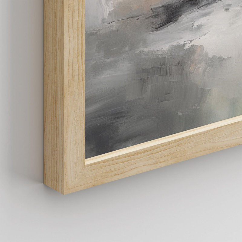 «Ethereal Mist Abstract Neutral Tone» sur papier, H 11 po x l 14 po, Naturel