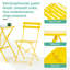 Anshu Iron Table And Folding Chair Set, 2 - Person Round Outdoor Dining Set-2058457752