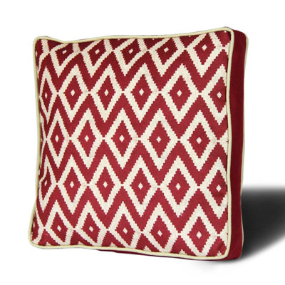 Coussin carré de qualité supérieure, 16,5 x 16,5 pouces, 50% coton / 50% polyester | Lavable et repassable avec fermeture à glissière dissimulée | Rembourrage en silicone pour un confort ultime | Housse amovible, parfaite pour la décoration intéri