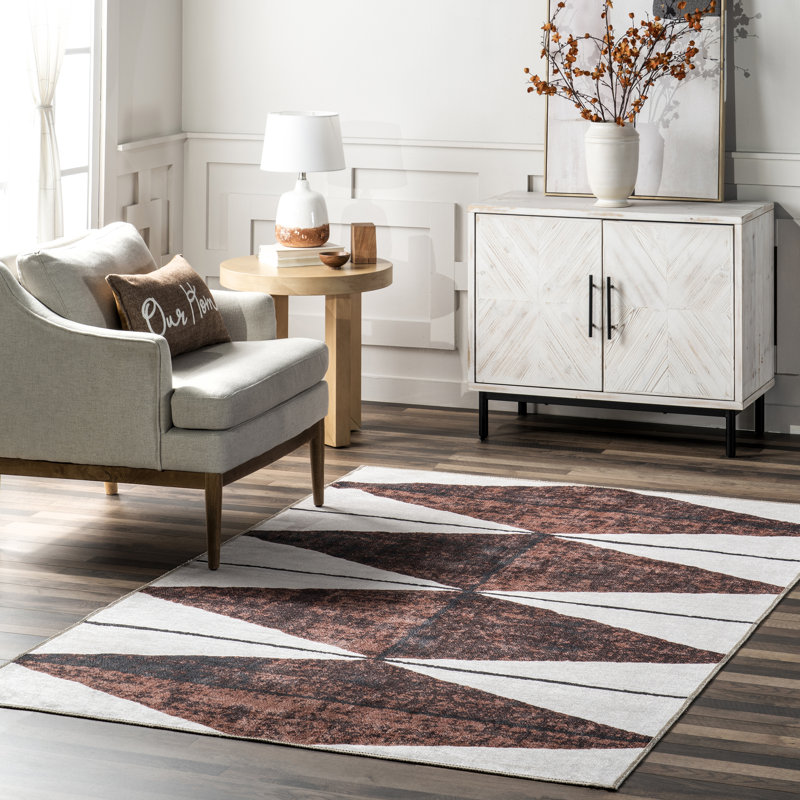 Anjelica SpinClean Reversible Machine Washable Area Rug, Rectangle 4' x 6'