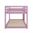 Wood Twin Over Twin Low Bunk Bed With Ladder-1014741958