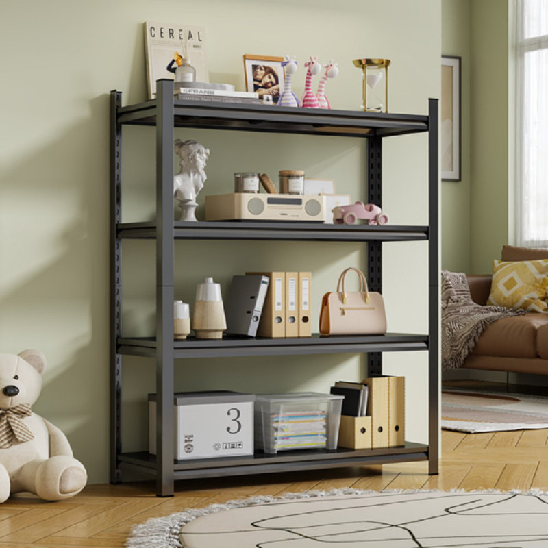 Étagère de rangement réglable en métal à 4 niveaux avec tablettes réglables, H 63 po x l 45,27 po x P 17,71 po
