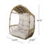 Chaise de patio relaxante avec coussin d'eau, structure de panier, structure en fer, assise de 25,50 po de largeur, chaîne de 12 po
