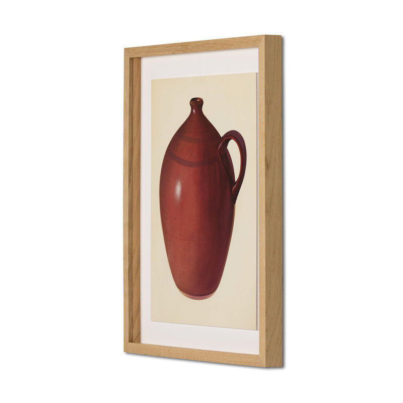 Carafe économique Redware par Edward White, H 18 po x l 15,5 po