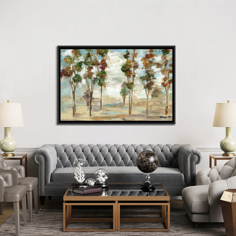 «Serene Forest» par Silvia Vassileva, impression sur toile tendue, H 18 po x l 26 po x P 1,5 po, Toile encadrée noire