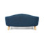 Lit pour chien bleu marine avec fonctionnalité Mid-Century moderne, coussin et pieds en bois de bouleau stable, lit de style assemblage, bleu, ferme requis