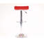 Tabourets pivotants réglables contemporains en chrome avec sièges en similicuir, ensemble de 2-865606249