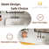 Los Flexi Semi Recessed Vessel Sink, White Rectangular Ceramic Drop In Bathroom Sink with Pop-up Drain