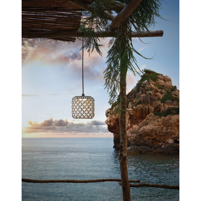 Luminaire suspendu tambour 1 lumière DEL Nans