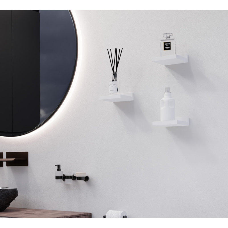 Small Floating Shelves - 3 Pack, White