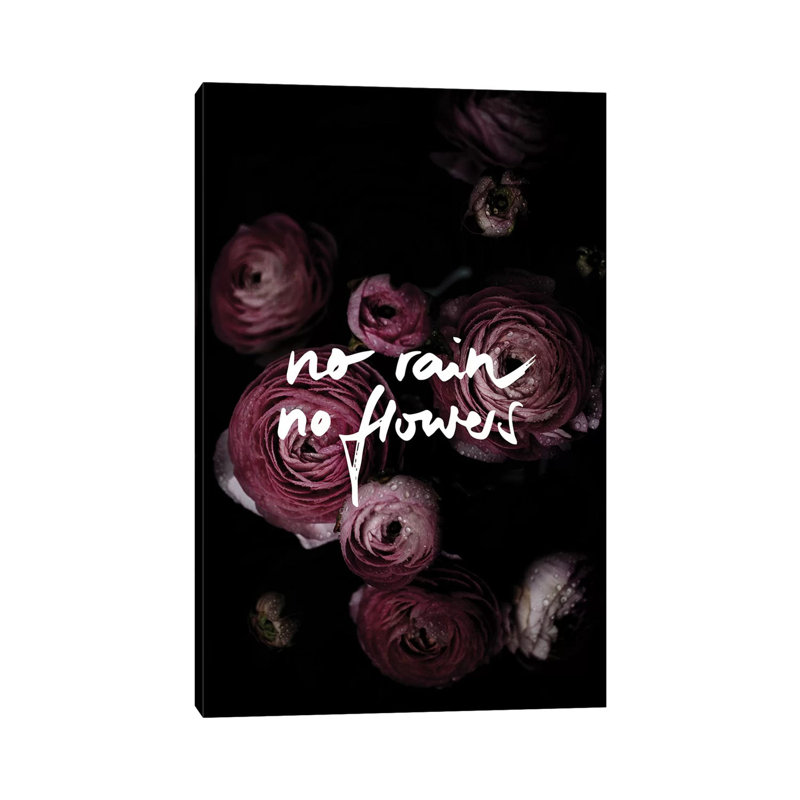 No Rain No Flowers by Mareike Böhmer - Wrapped Canvas Gallery-Wrapped Canvas Giclée, 66.04 cm H x 45.72 cm W x 1.91 cm D