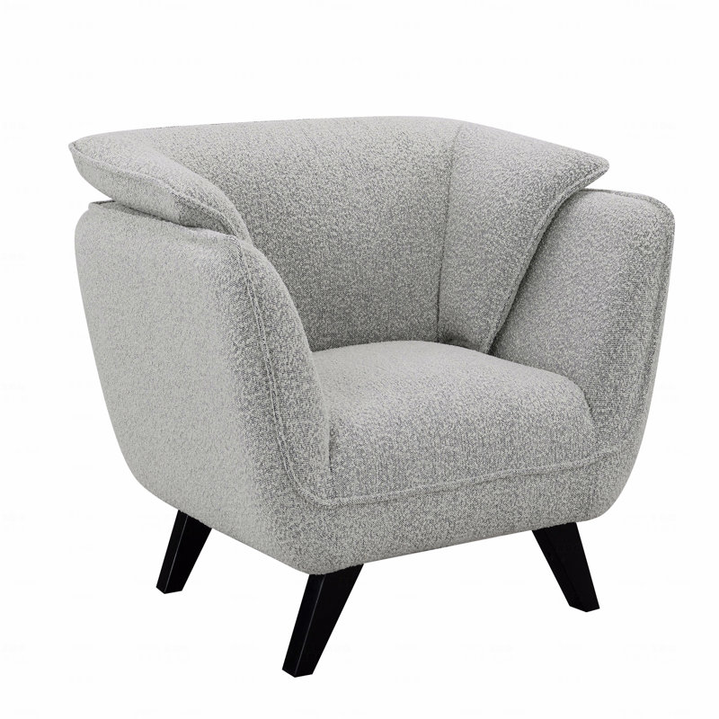 Fauteuil d'appoint rembourré Boucle, Boucle gris