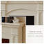 Beige Solid Wood Electric Fireplace