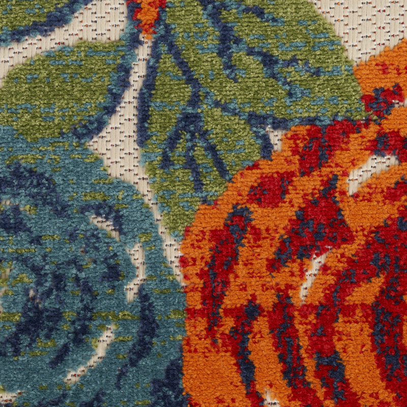 Nichelle Floral Indoor/Outdoor Area Rug, Rectangle 6' x 9'