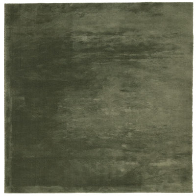 Rug "HUARTE" Short Pile Soft and Washable Forest Green