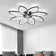 Acea 35.4" Modern Flush Mount Ceiling Fan with LED Light Dimmable 8 - Light Flush Mount with Remote