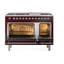 ILVE UN48FNMPEGG Nostalgie II Noblesse 48 inch Dual Fuel Range (8 Sealed Burners + Griddle, Triple Glass Door)-264993572-264993575-264993570
