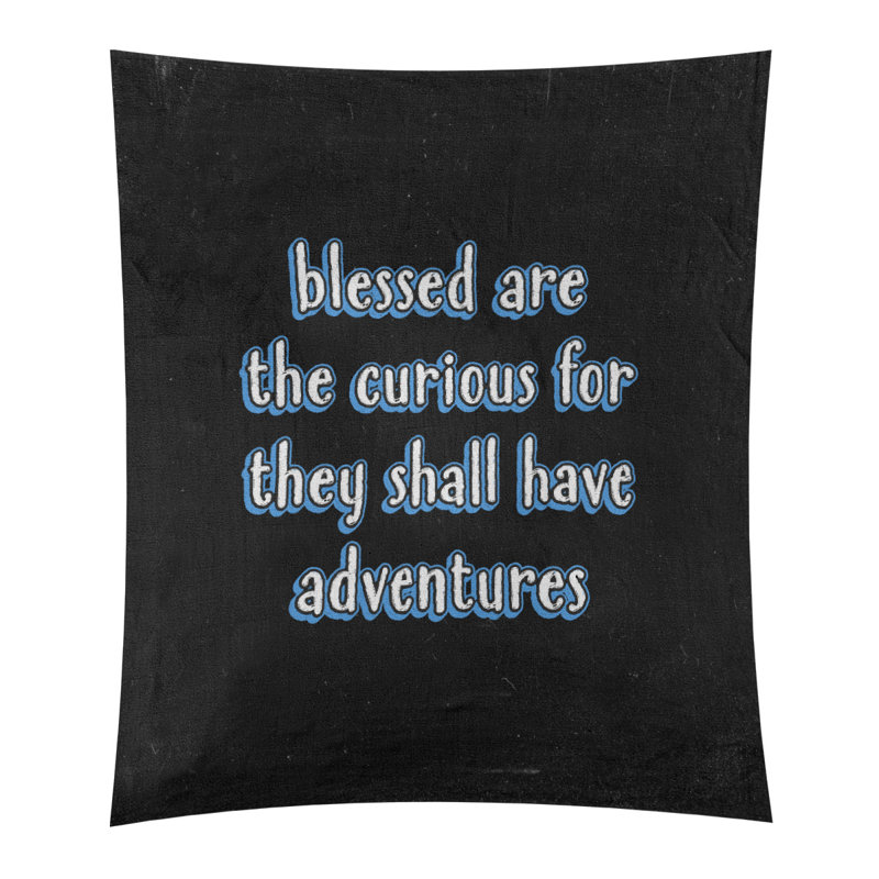 Tapisserie tableau noir en citation de polyester, H 27,5 po x l 37,5 po, Bleu
