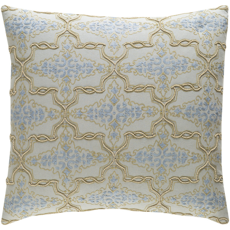 Coussin en coton Mercury and Surya, vert