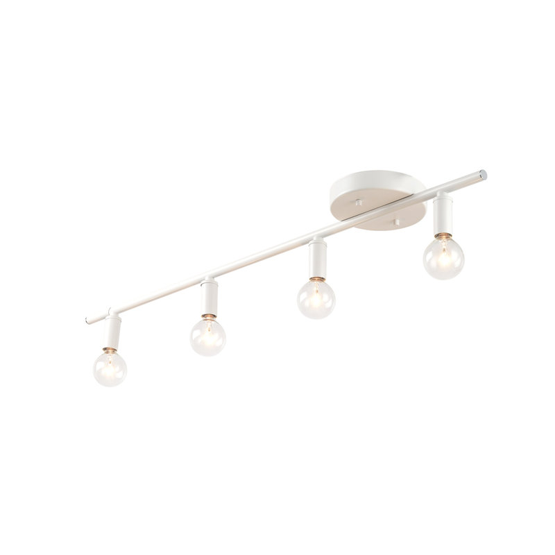28.5'' 4 -Light Fixed Track Track Kit with Dimmable, Matte White
