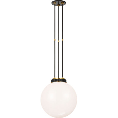 Cavill 16" Pendant with White Glass