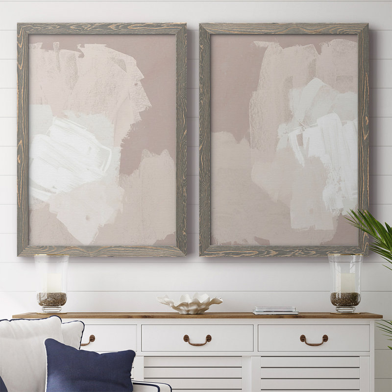 Toile encadrée Cloud I ardoise I - Premium - prête à être accrochée, H 31,5 po x l 88 po x P 1,5 po, Gris