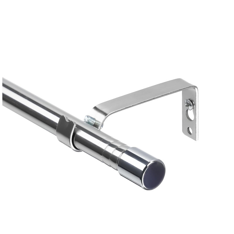 76cm Straight Tension Shower Curtain Rod & Hook Set