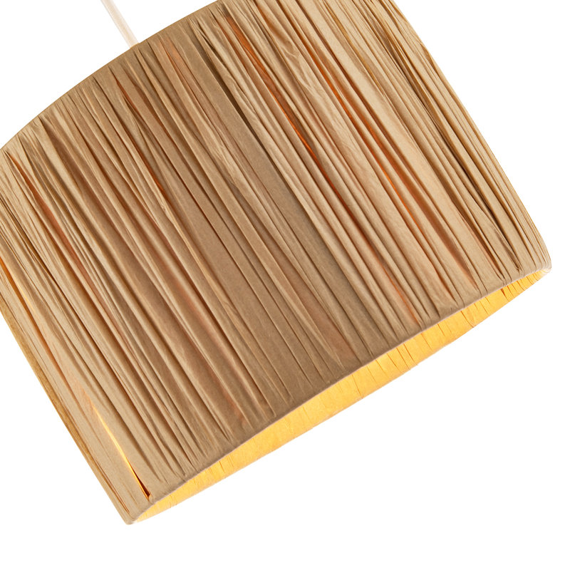 18cm H Fabric Drum Lamp Shade ( No Direct Attachment Method ) in Brown