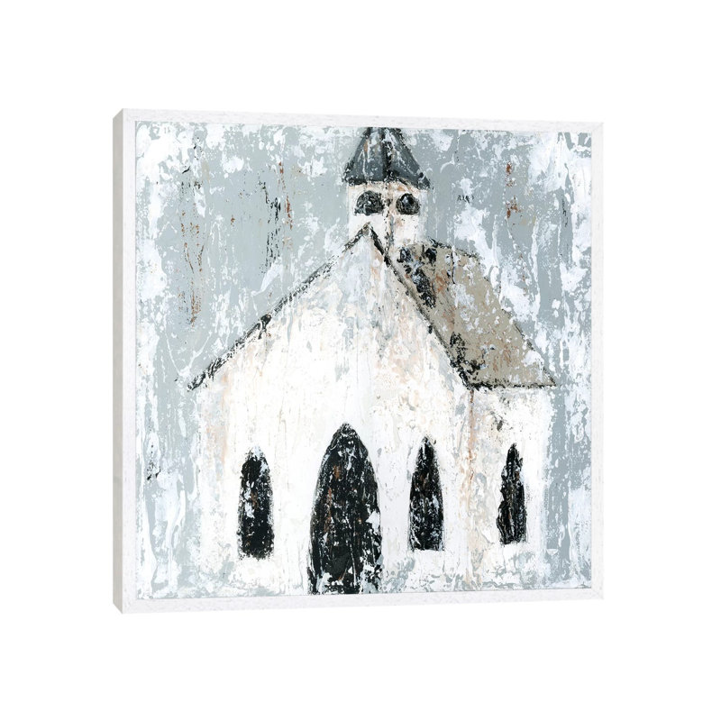 Church by Ashley Bradley - Print on Canvas, White Framed, 66.04 cm H x 66.04 cm W