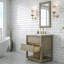 Meuble-lavabo de comptoir en marbre blanc Carrara Oakman-816774782