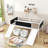 Bludov Twin Loft Bed with Two Storage Boxes, Chalkboard and Slide by Harriet Bee-1135846804