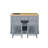 Posie Kitchen Island With 2 Stools-1425581225